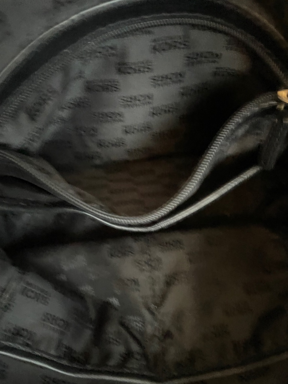 Michael Kors Black & Beige MK Logo Shoulder Bag EUC - Picture 6 of 6